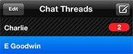 Image: MovieSlate Chat Screen example: chat threads