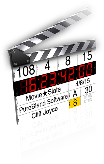 Image: MovieSlate clapperboard and slate image