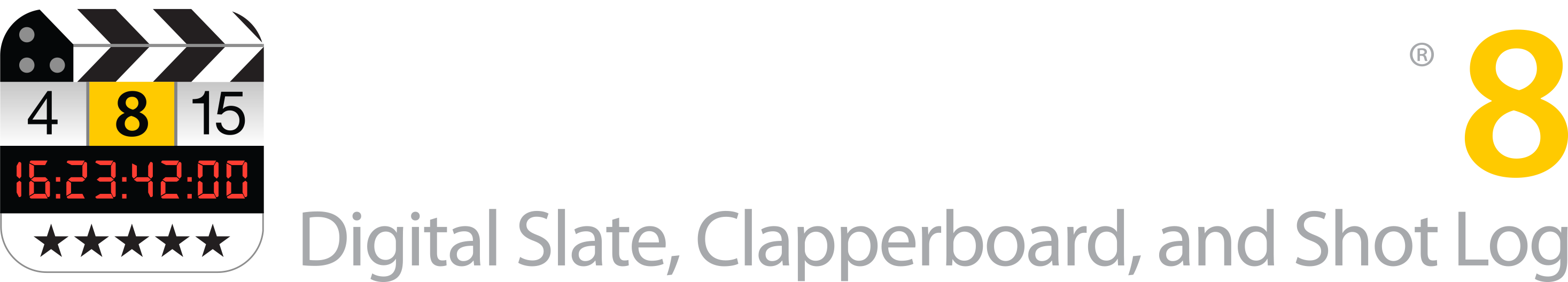 Image: MovieSlate 8 Logo on black