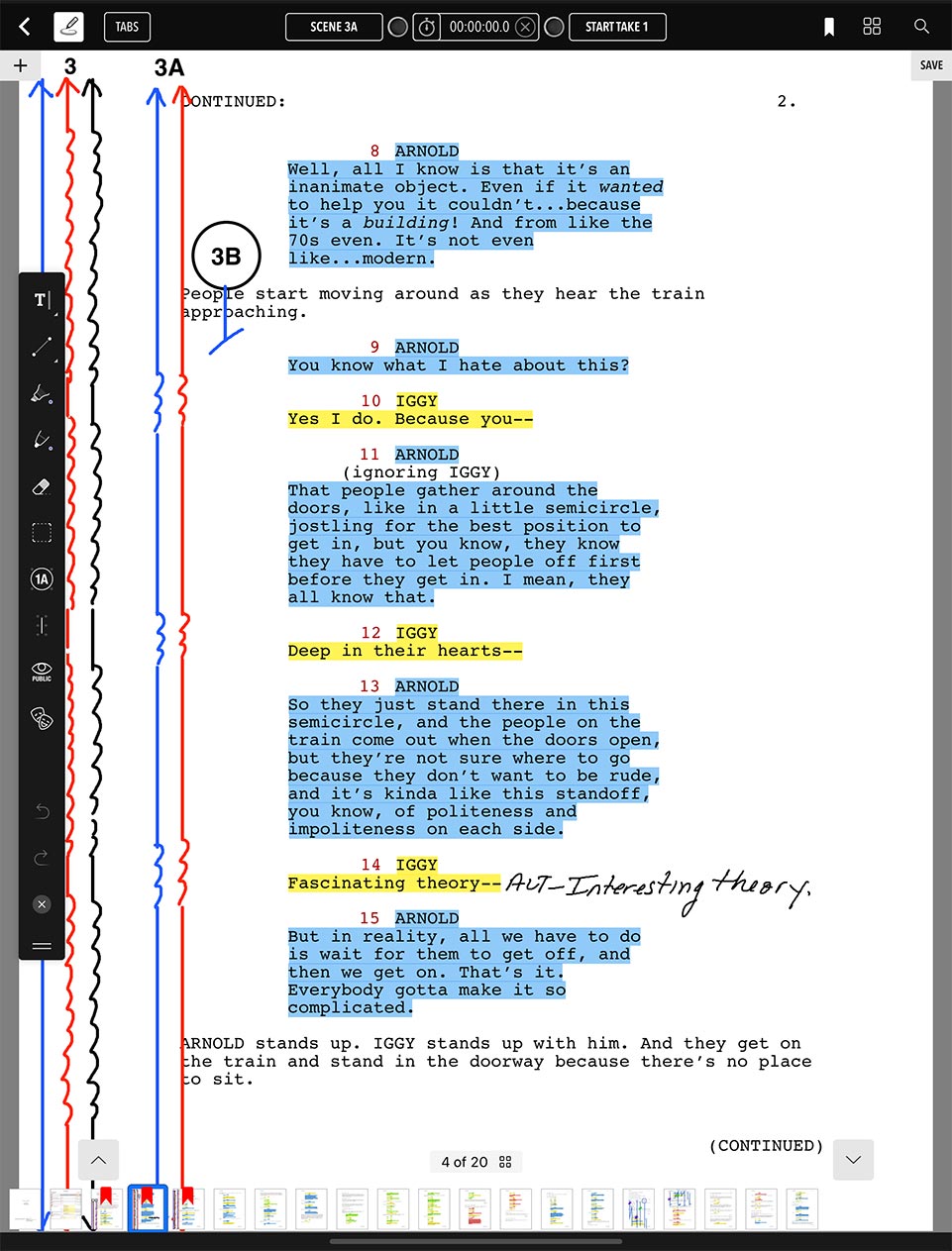 Image: MovieSlate 8 Script Dept Makrup Screen