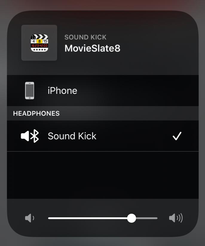 Image: MovieSlate Music Video Mode AirPlay Output selection